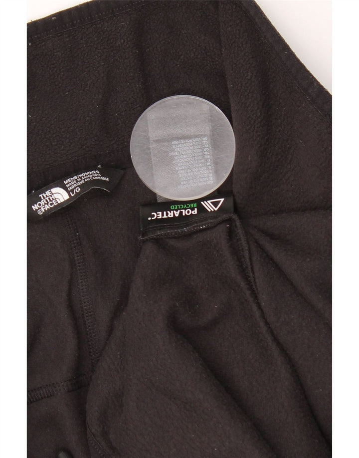 Maglione in pile da uomo The North Face con zip e collo, grande, in poliestere nero