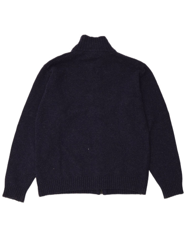 NORTH SAILS Maglione cardigan da uomo piccolo in lana blu navy