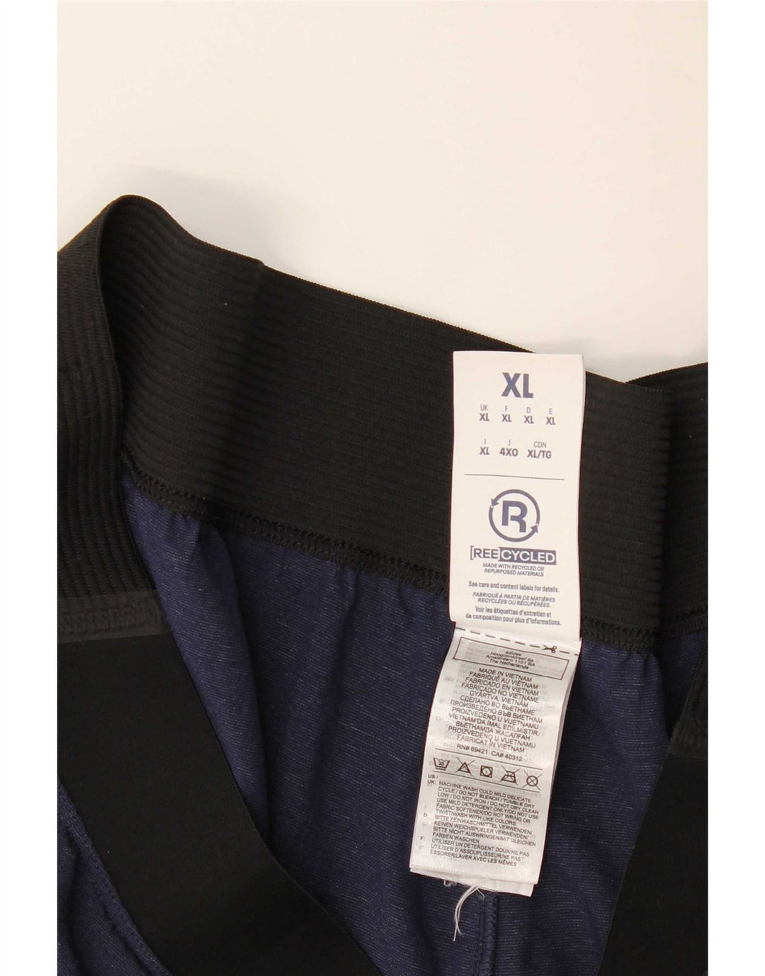 Pantaloncini sportivi Reebok da uomo XL blu navy in poliestere color block