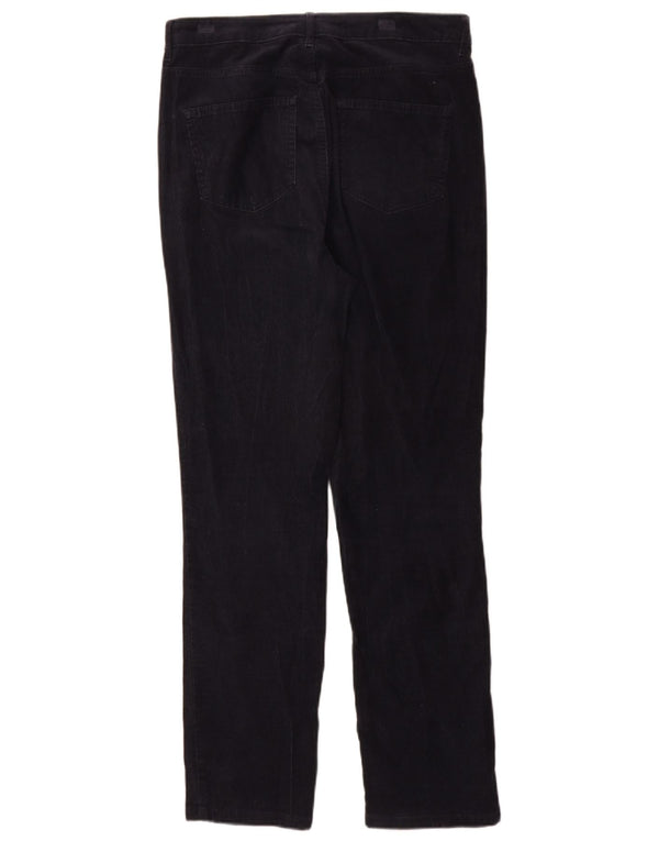 Pantaloni in velluto a coste da donna Marks & Spencer UK 12 Medium W30 L30 Blu Navy
