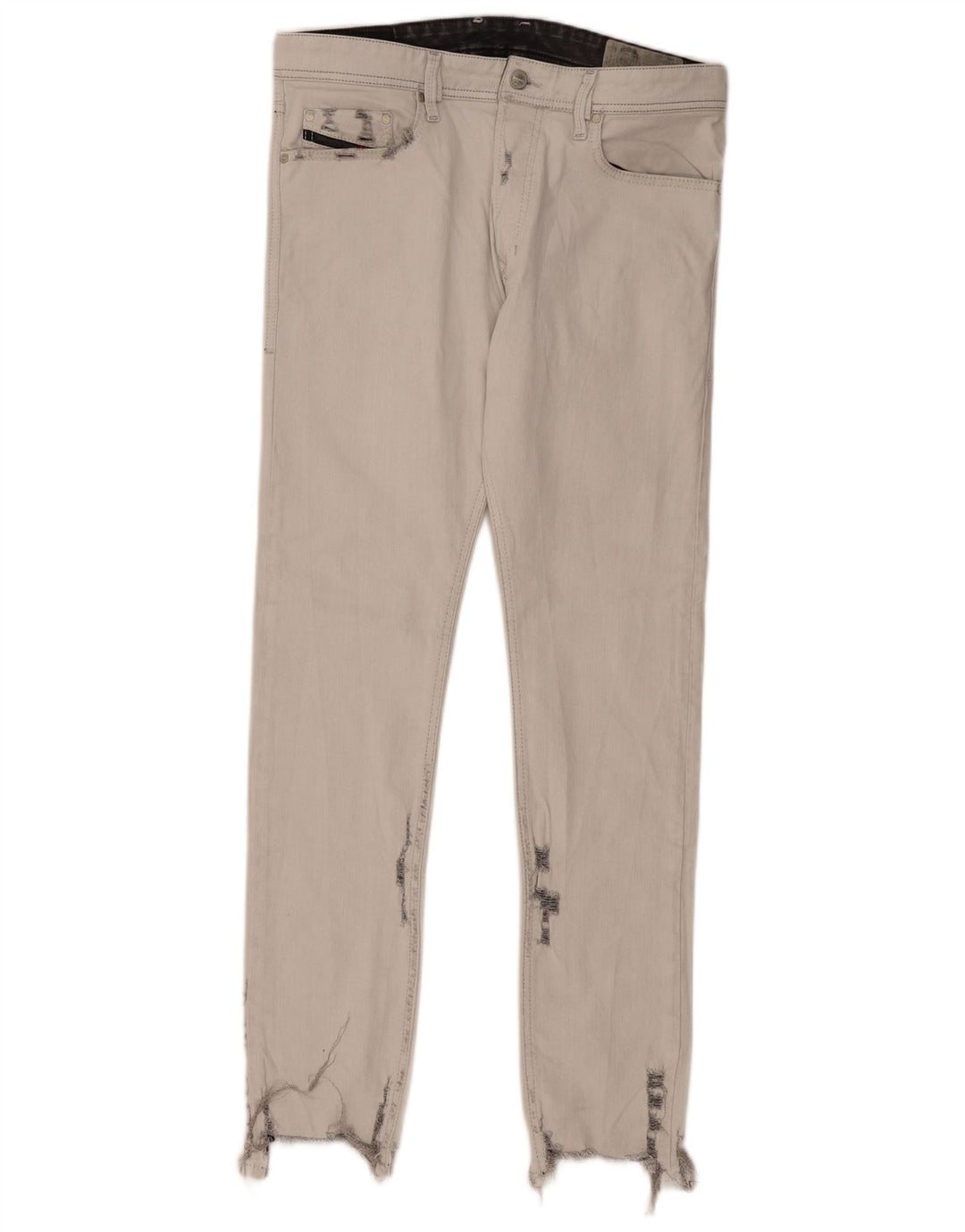 Diesel Uomo Tepphar Carota Distressed Jeans Slim W31 L31 Cotone Grigio