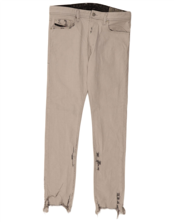 Diesel Uomo Tepphar Carota Distressed Jeans Slim W31 L31 Cotone Grigio