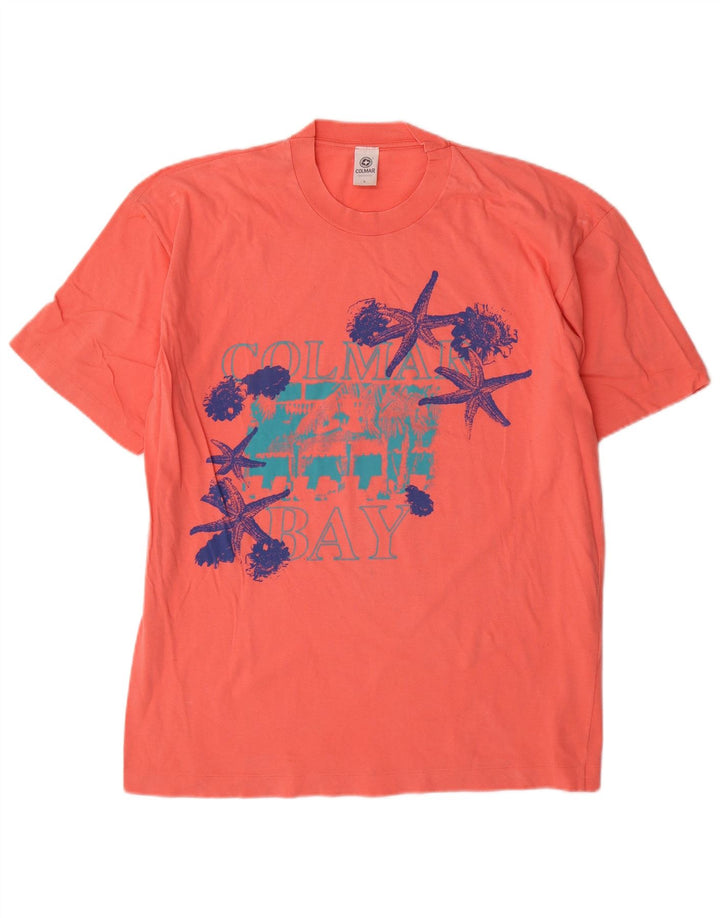 T-shirt grafica da uomo COLMAR Top grande in cotone rosso