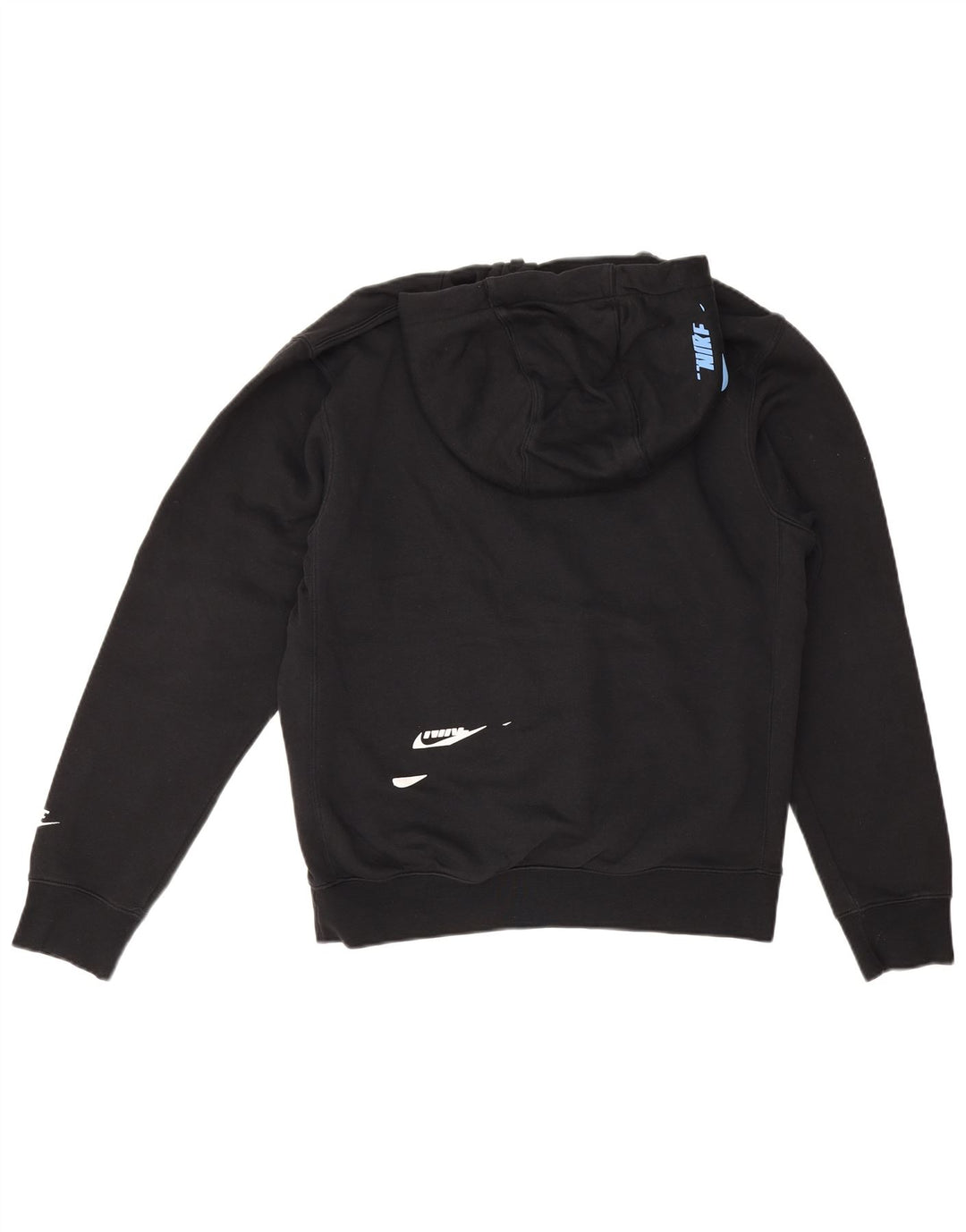 Felpa con cappuccio grafica Nike da uomo piccola in cotone nero