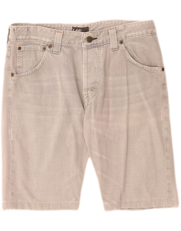 Pantaloncini di jeans Powell da uomo Lee W32 cotone grigio medio