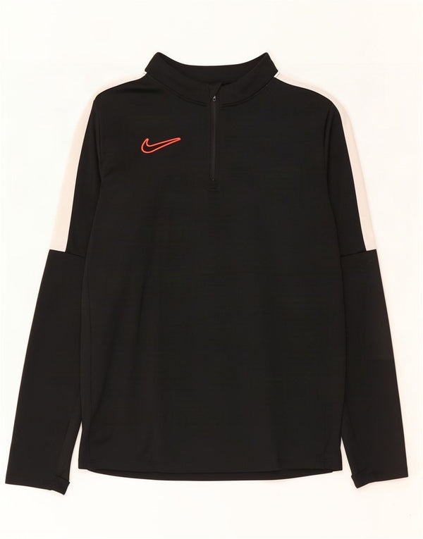 Maglia Nike da bambino Dri Fit a maniche lunghe 12-13 anni Large Black Colourblock