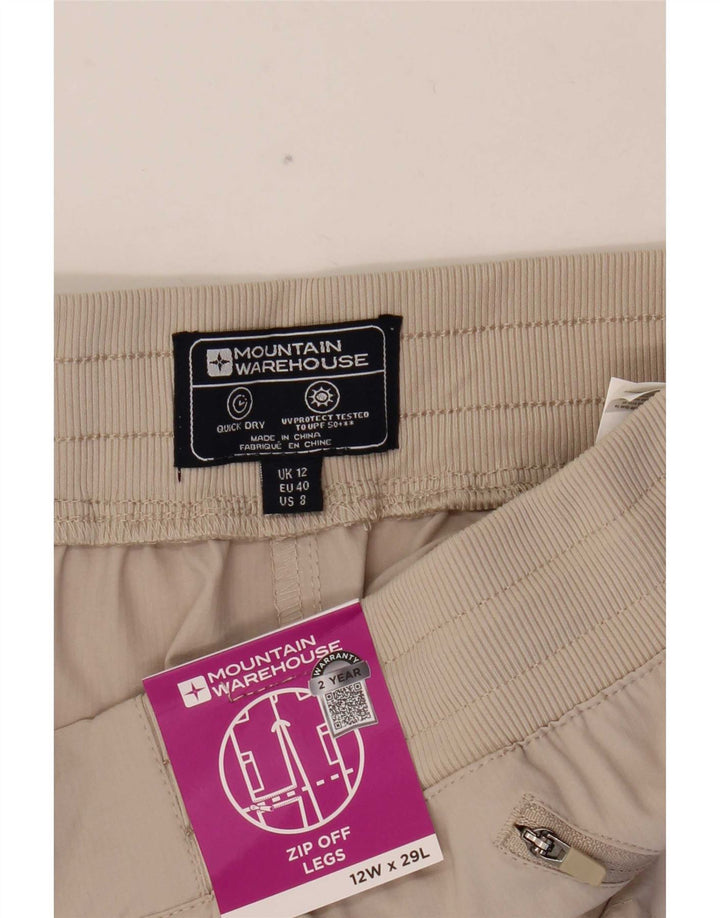 Pantaloni casual da donna Mountain Warehouse UK 12 Medium W32 L29 Beige