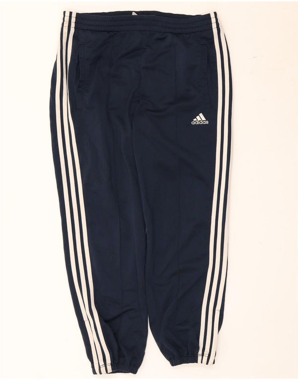 Pantaloni da tuta da uomo Adidas Joggers UK 34/36 Small Poliestere blu navy