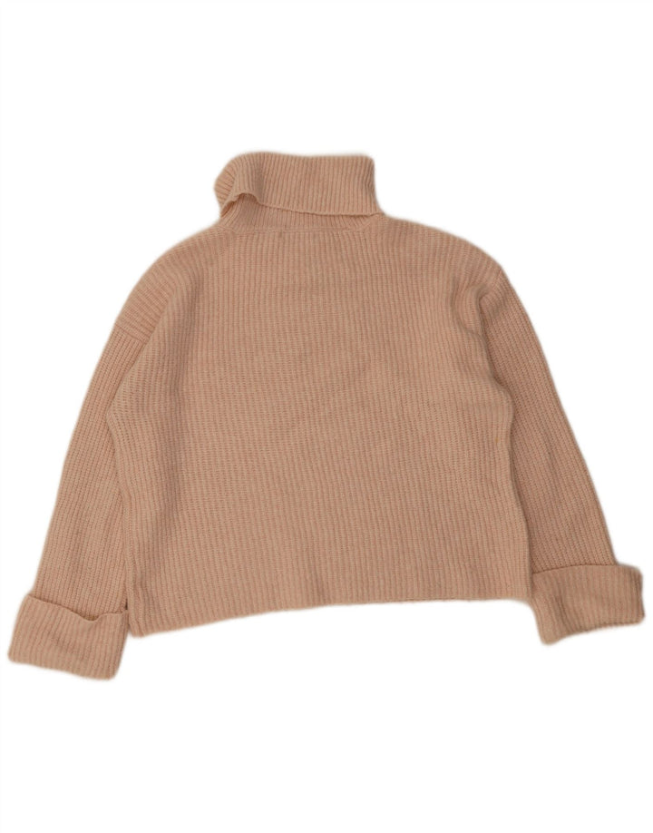 Maglione maglione a collo alto da donna Marks & Spencer UK 14 arancione medio