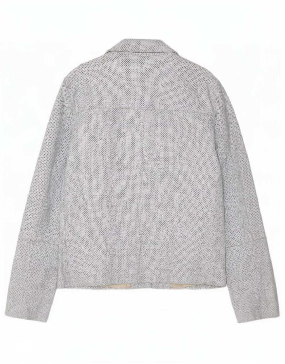 Giacca in pelle da donna Marella UK 16 grande blu maculato