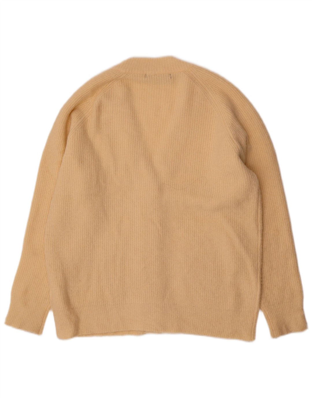 Maglione cardigan oversize da donna logoro UK 6 XS Acrilico beige