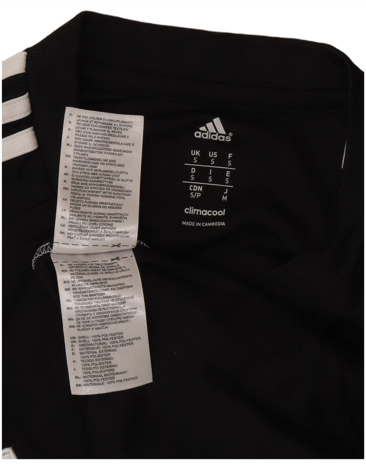 T-shirt grafica Adidas da uomo Durham Top Small in poliestere color block nero