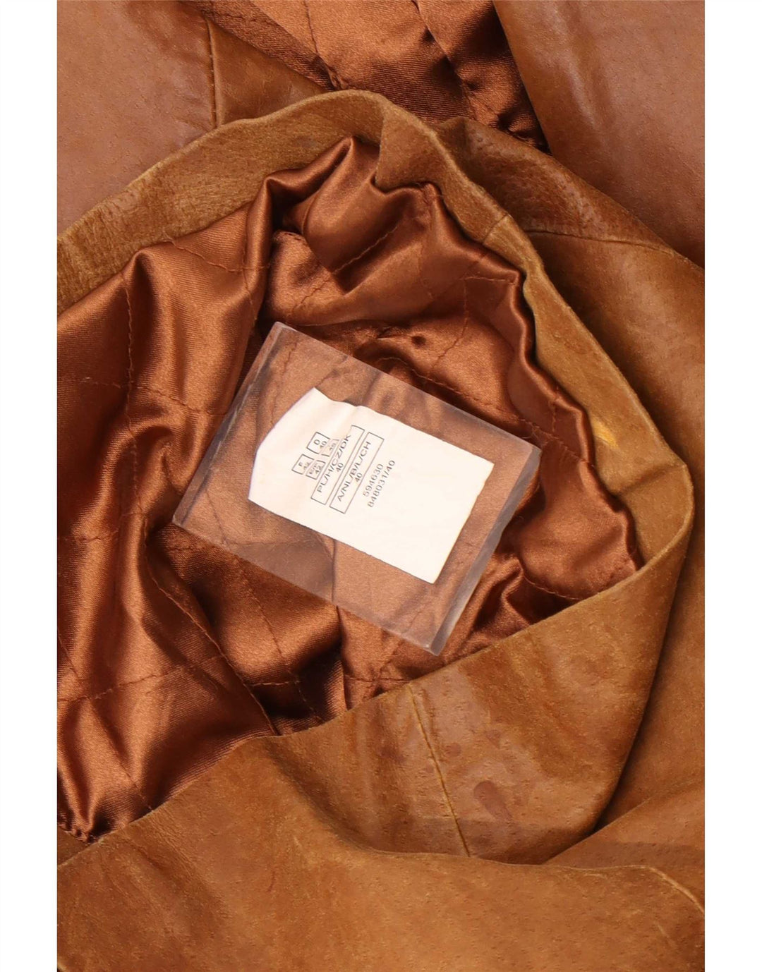 Cappotto in pelle vintage da donna IT 46 grande marrone
