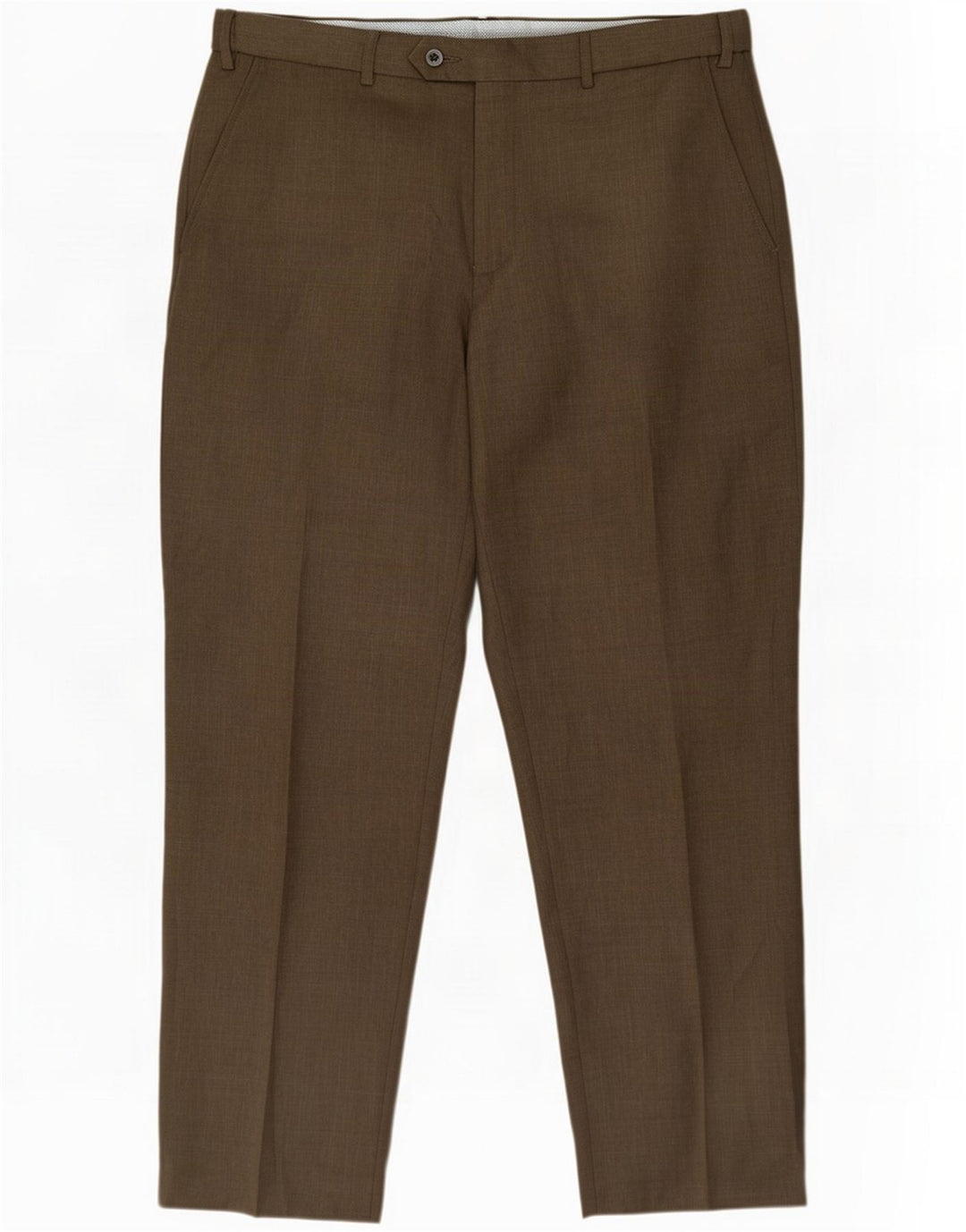 Pantaloni da abito dritti da uomo Marks & Spencer W36 L31 Poliestere beige