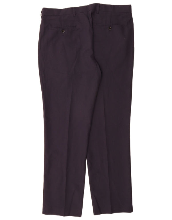 Pantaloni chino dritti vestibilità regolare da uomo Marks & Spencer W36 L31 Blu Navy