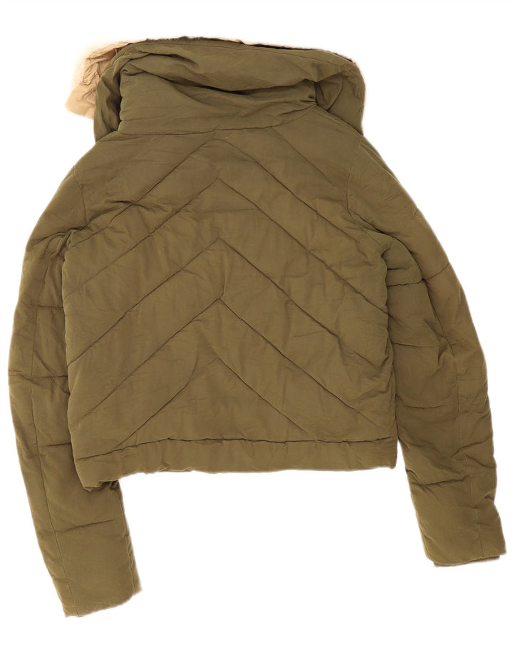 Giacca imbottita oversize corta da donna Zara UK 6 XS Cachi