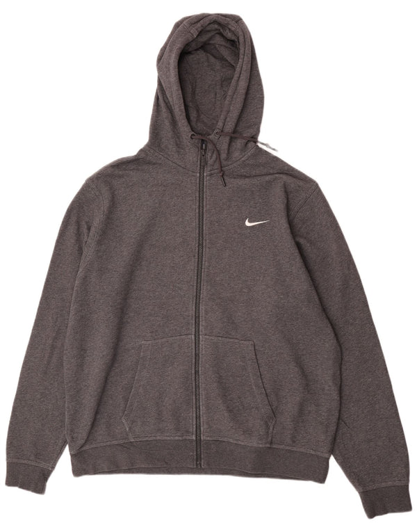 Felpa con cappuccio e zip Nike da uomo 2XL in cotone grigio sportivo
