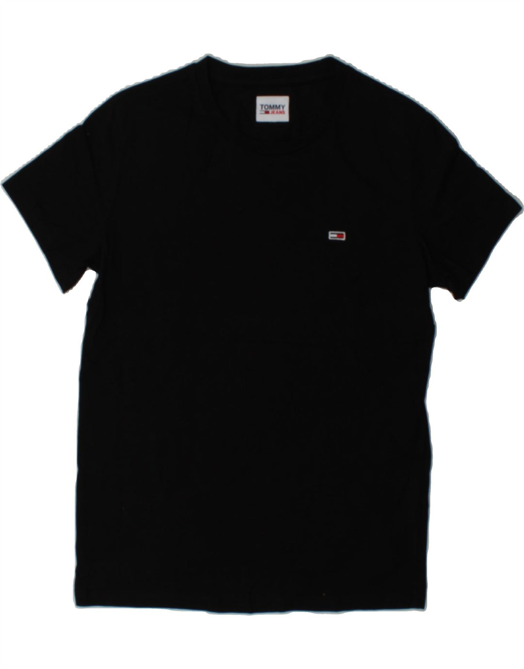 TOMMY HILFIGER Mens T-Shirt Top Medium Black Cotton Vintage Tommy Hilfiger and Second-Hand Tommy Hilfiger from Messina Hembry 