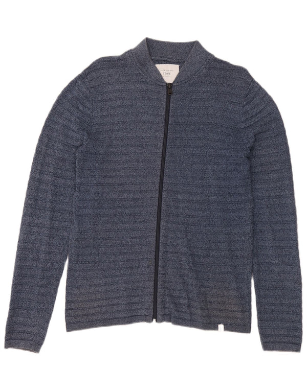 Maglione cardigan da uomo Jack & Jones piccolo a righe blu navy