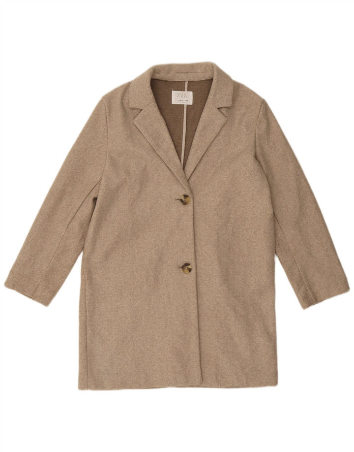 Cappotto Zara Bambina 13-14 Anni Poliestere Beige