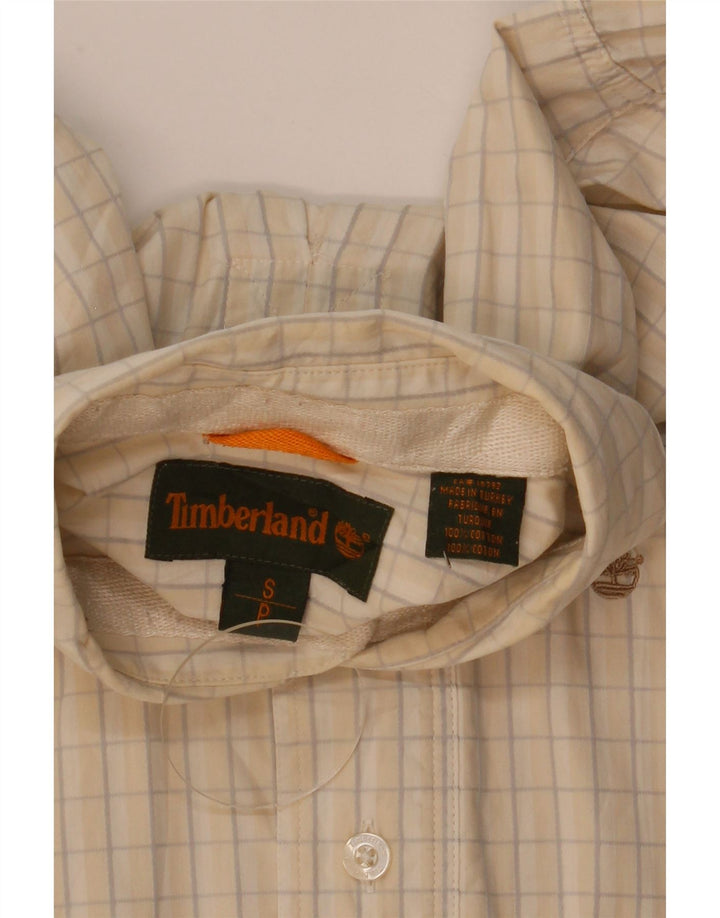 Camicia da uomo Timberland piccola in cotone a quadri beige