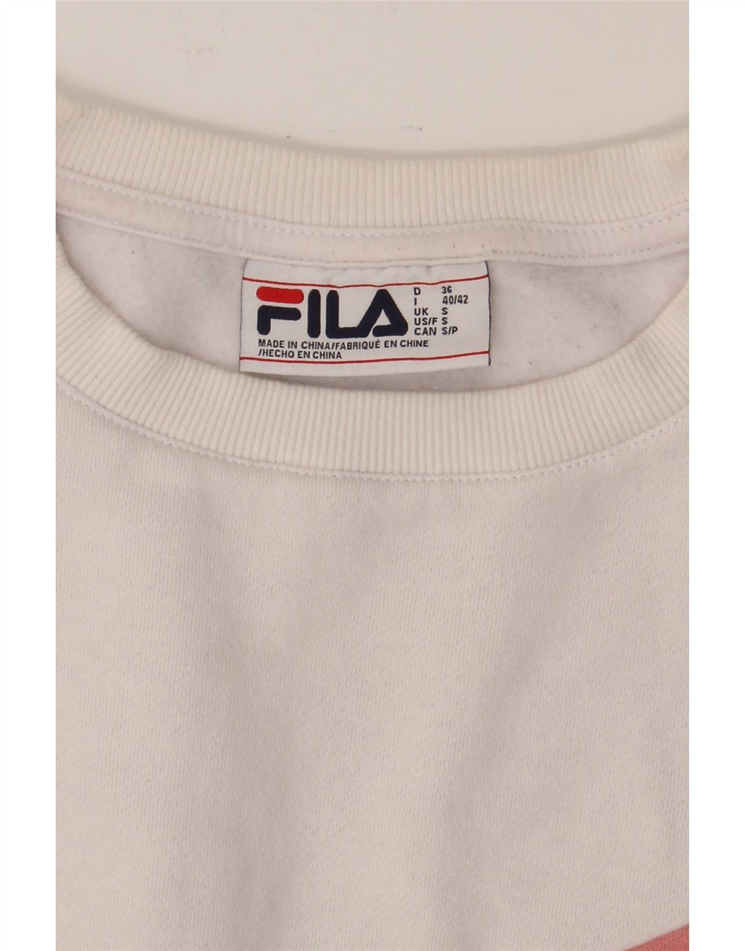 FILA Womens Oversized Sweatshirt Jumper UK 10 Small Black Colourblock Vintage Fila and Second-Hand Fila from Messina Hembry 