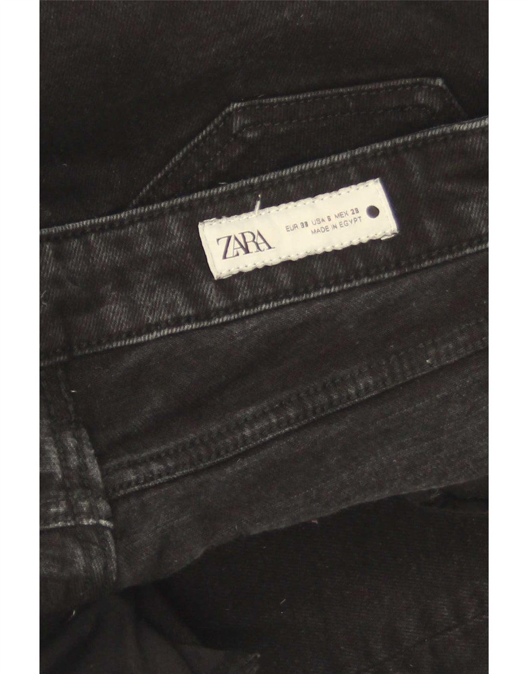 Jeans dritti da donna Zara EU 38 piccoli W28 L27 neri