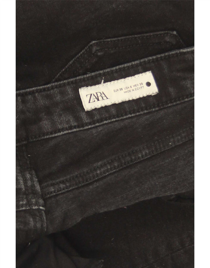 Jeans dritti da donna Zara EU 38 piccoli W28 L27 neri