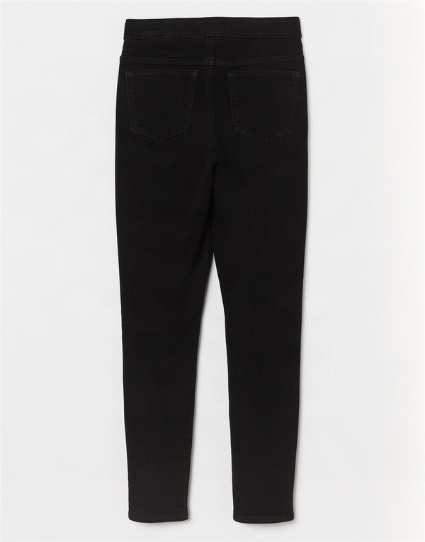 Jeans Jeggings da donna Marks & Spencer UK 12 medio W30 L29 cotone nero