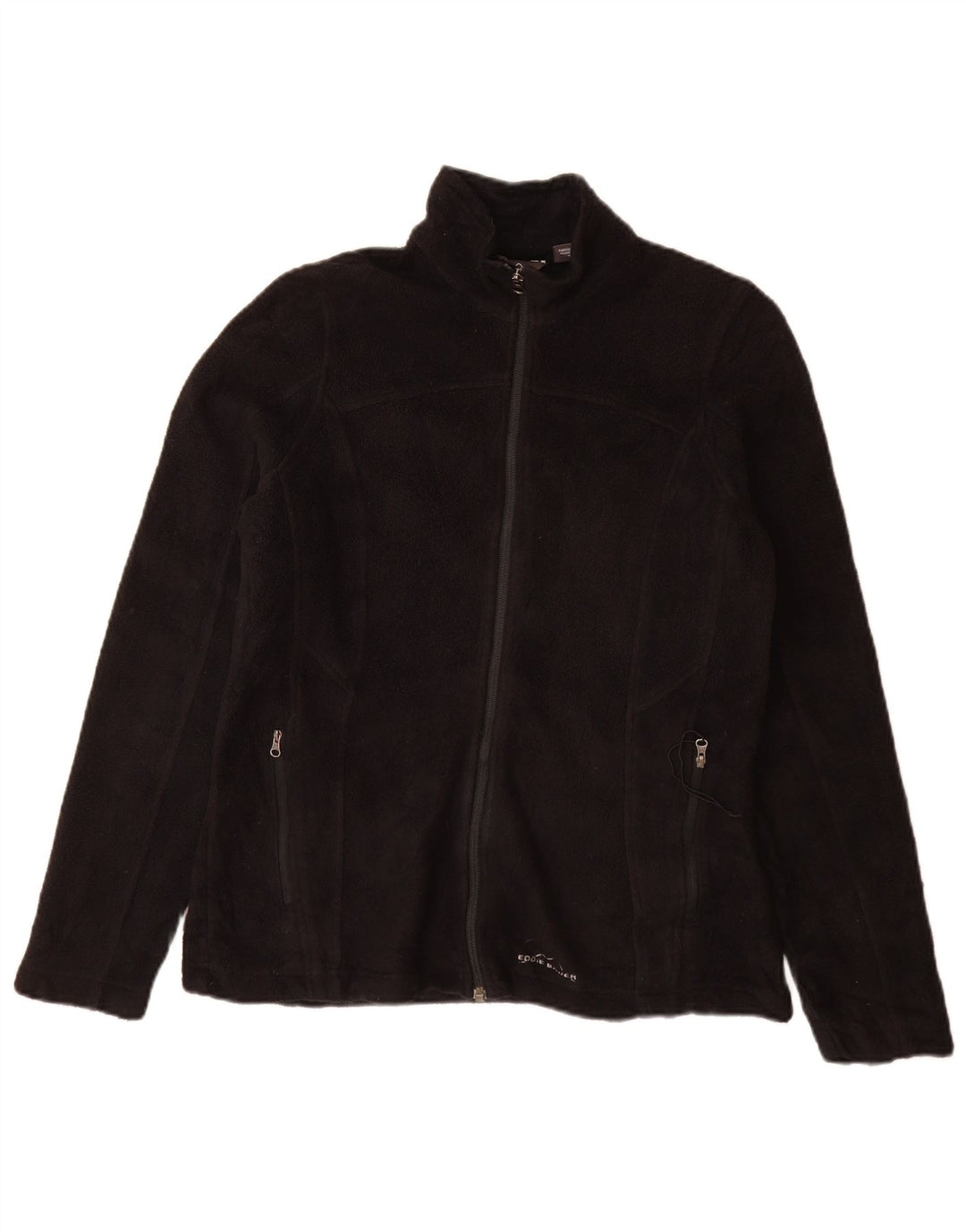 Giacca in pile da donna Eddie Bauer UK 12 poliestere nero medio