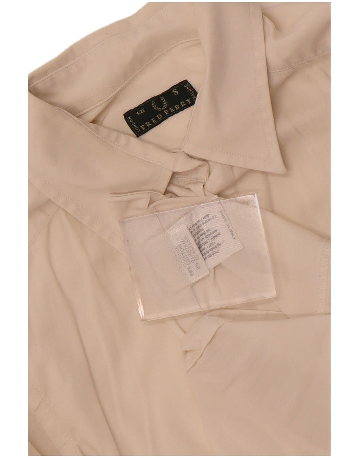 Camicia da donna Fred Perry UK 10 piccola in cotone bianco
