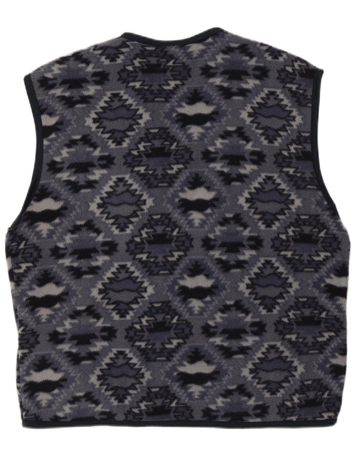 Gilet in pile da uomo Stratos UK 36 Small Poliestere geometrico blu navy
