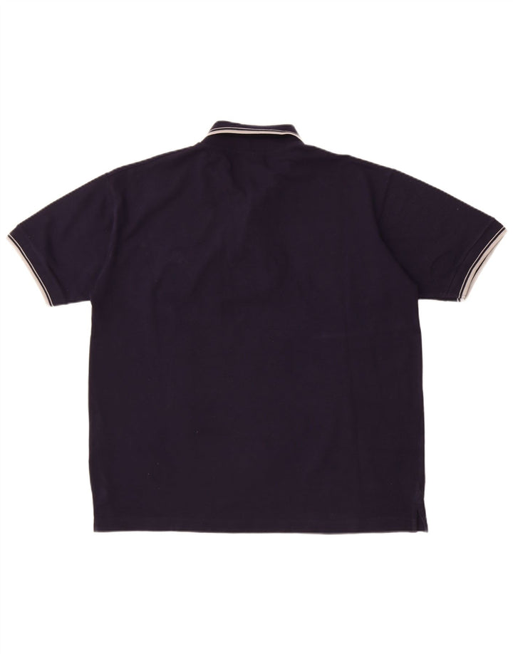 Polo Kappa Uomo Media Cotone Blu Navy