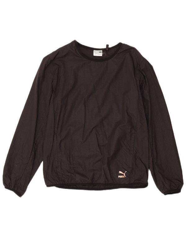 Puma Top da donna a maniche lunghe UK 10 Small Black Animal Print Nylon