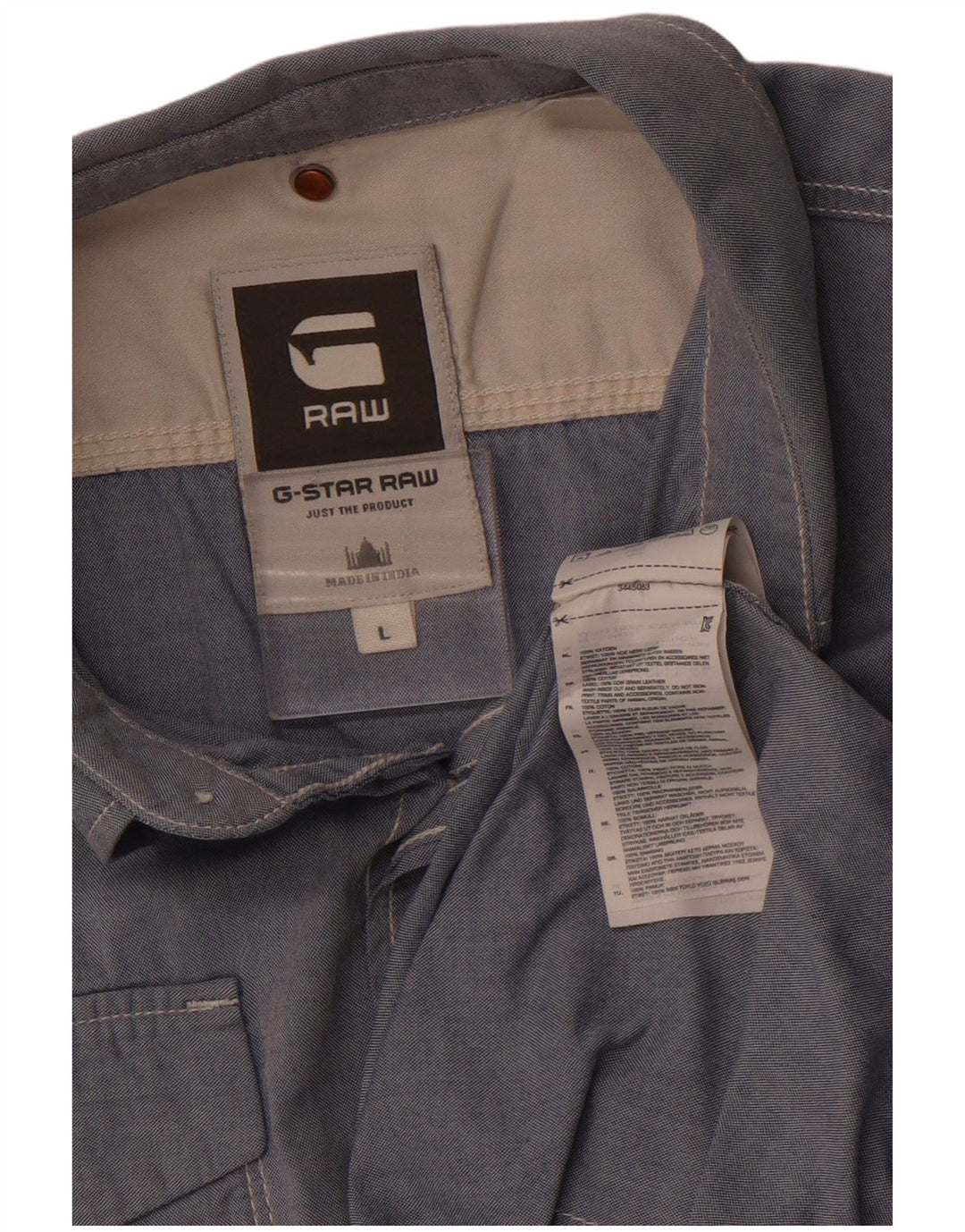 Camicia a maniche corte da uomo G-Star grande in cotone blu