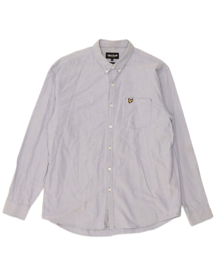 Camicia slim fit da uomo Lyle & Scott XL blu