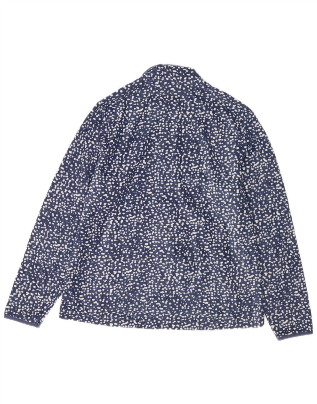 Giacca in pile da donna Marks & Spencer UK 16 grande blu navy maculato