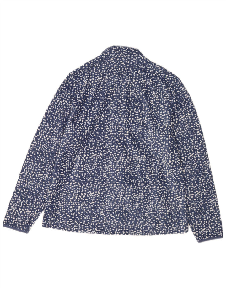 Giacca in pile da donna Marks & Spencer UK 16 grande blu navy maculato