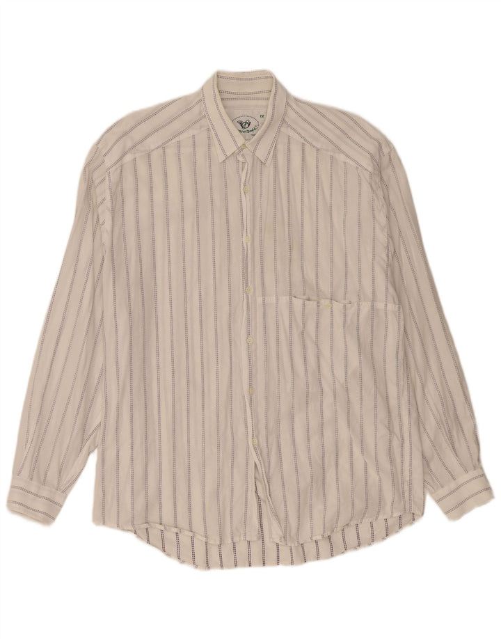 Camicia da uomo Daniel Dodd XL gessata bianca