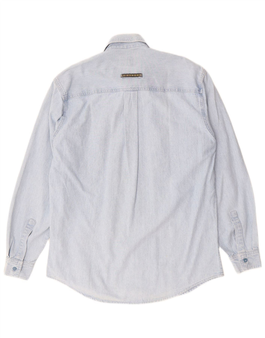 Camicia di jeans da uomo Quarry in cotone blu medio
