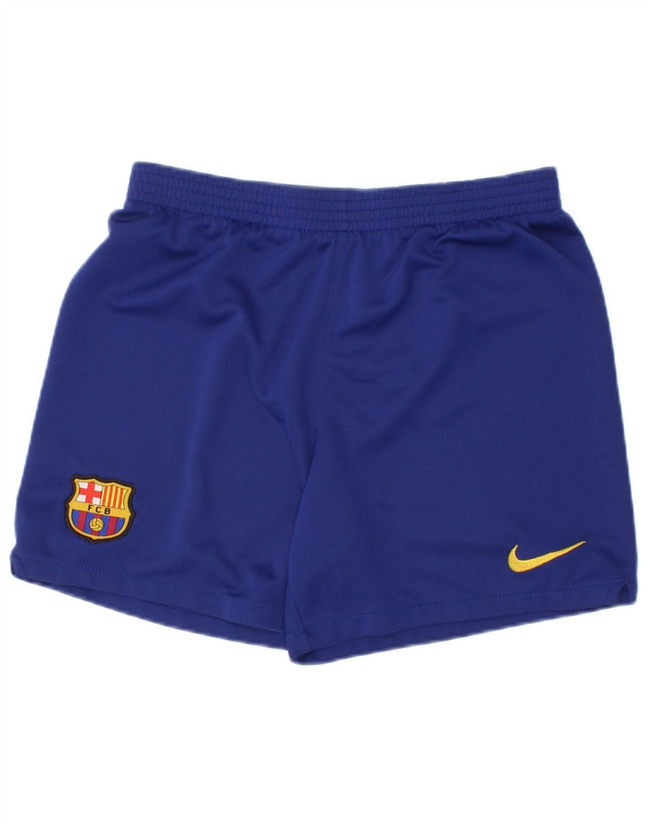 Pantaloncini sportivi Nike da ragazzo Barcellona 6-7 anni Large Blu Navy in poliestere