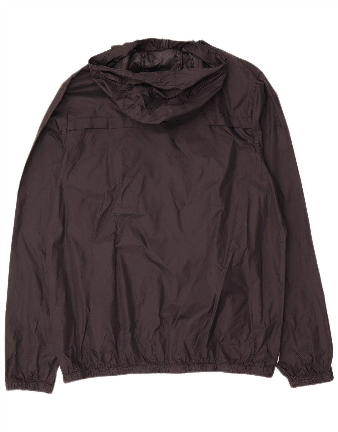 ELLESSE Giacca anorak da uomo con cappuccio grafico UK 40 Large Black Colourblock