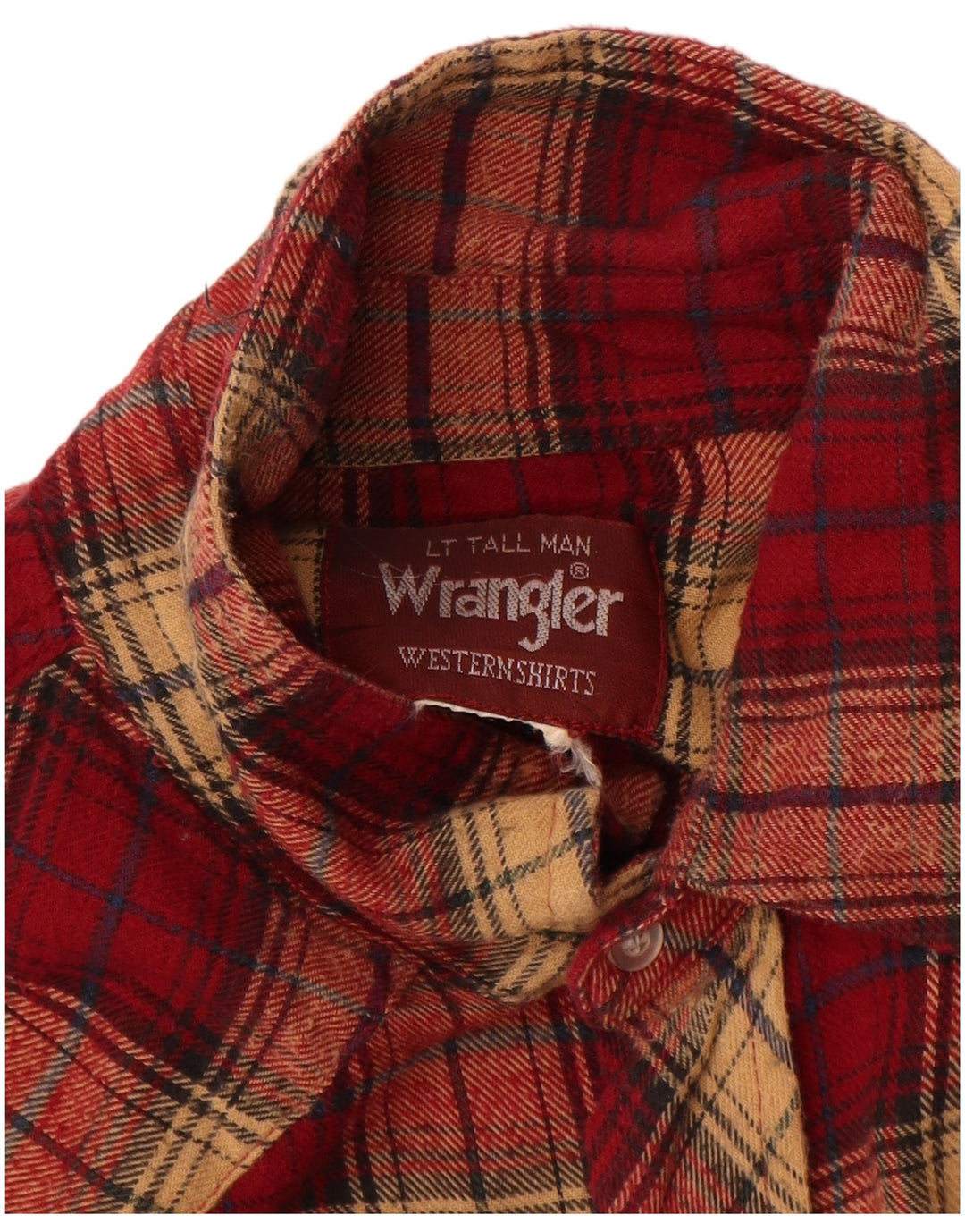Camicia da uomo in flanella Wrangler a quadri rossi grandi
