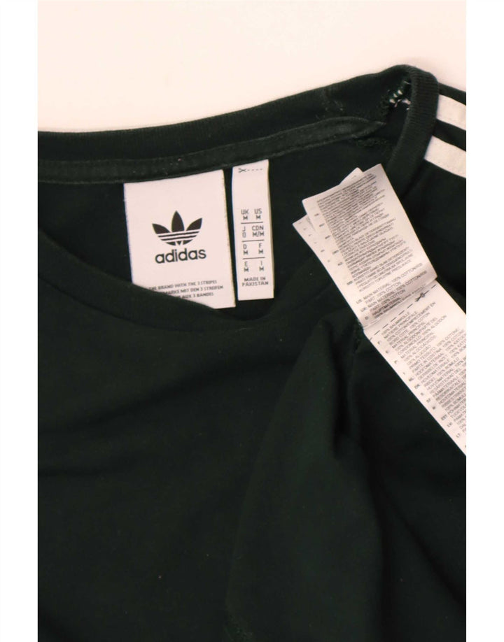 Maglietta grafica da uomo Adidas manica lunga verde medio