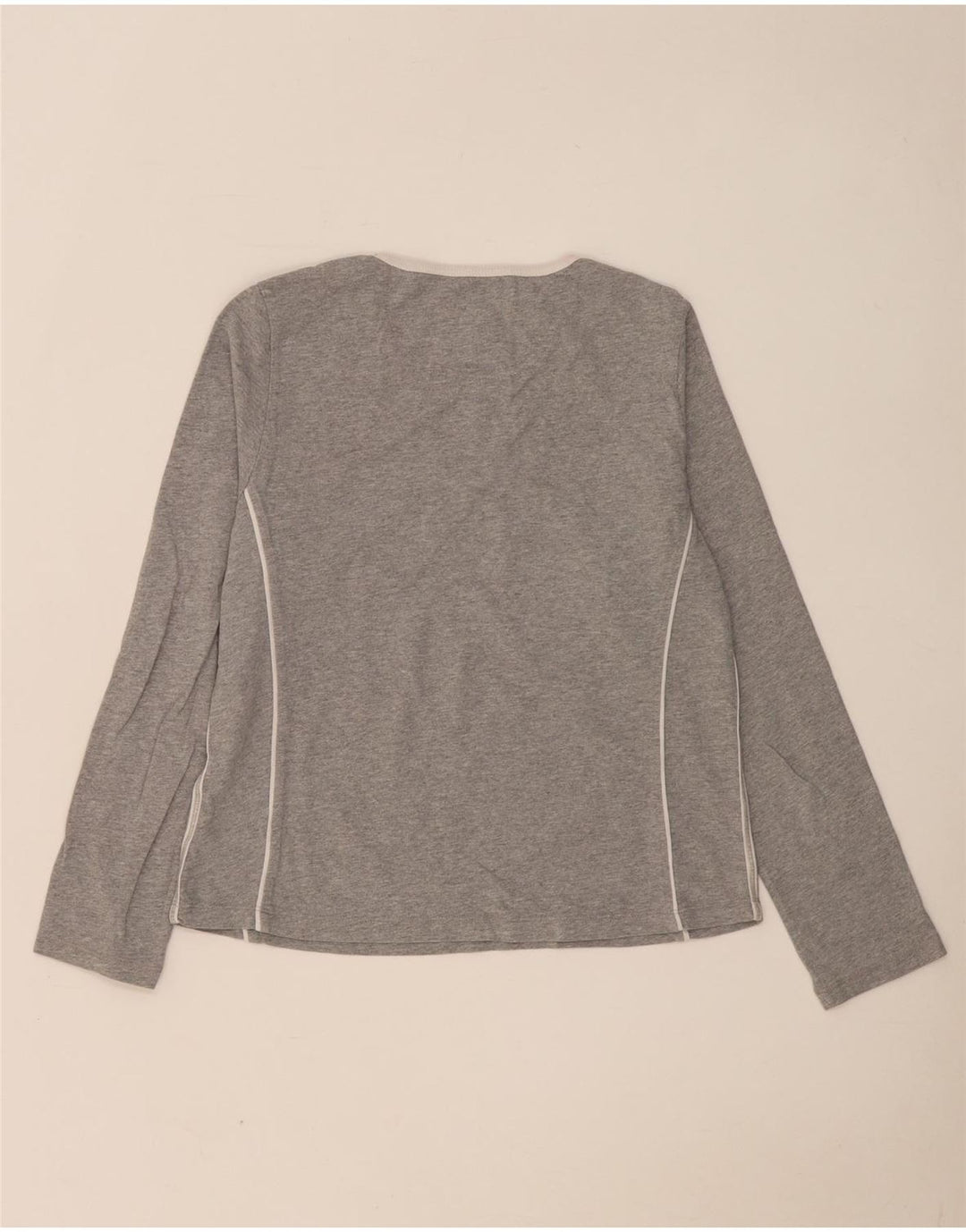 Champion Womens Heritage Classics Graphic Top manica lunga UK 14 Grigio medio