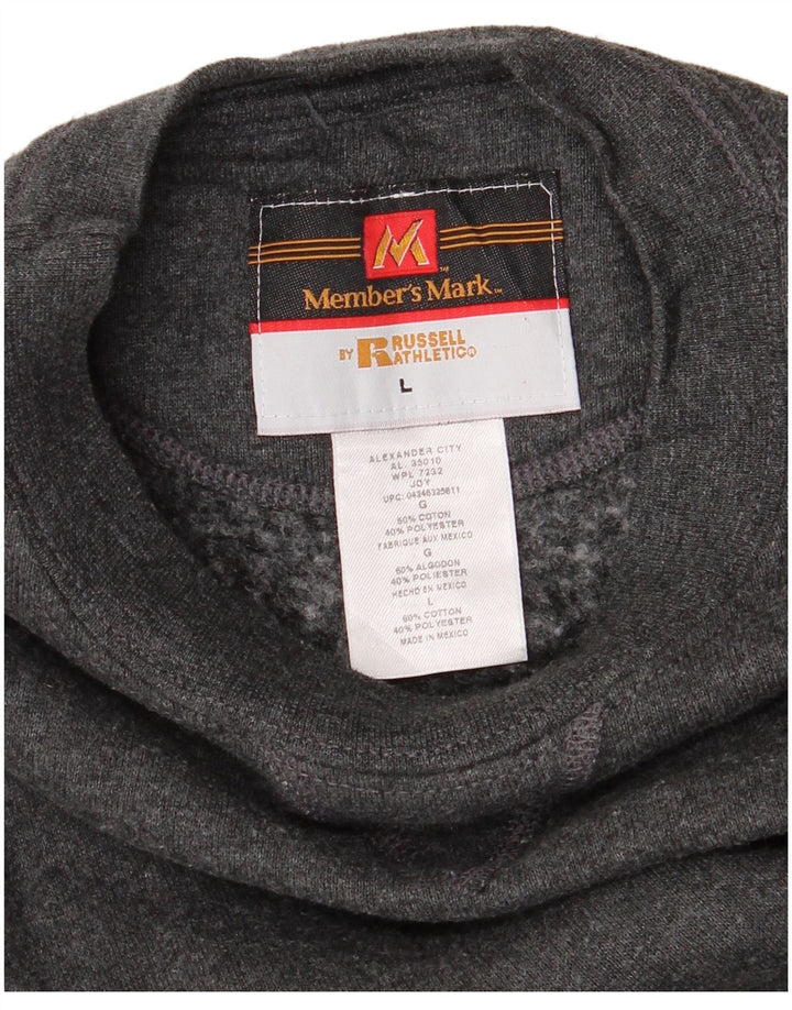 RUSSELL ATHLETIC Felpa da uomo Maglione grande in cotone grigio