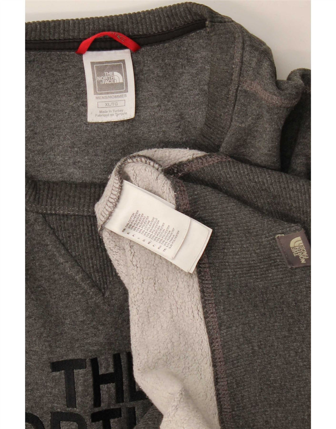 Felpa grafica da uomo The North Face Felpa XL in cotone grigio