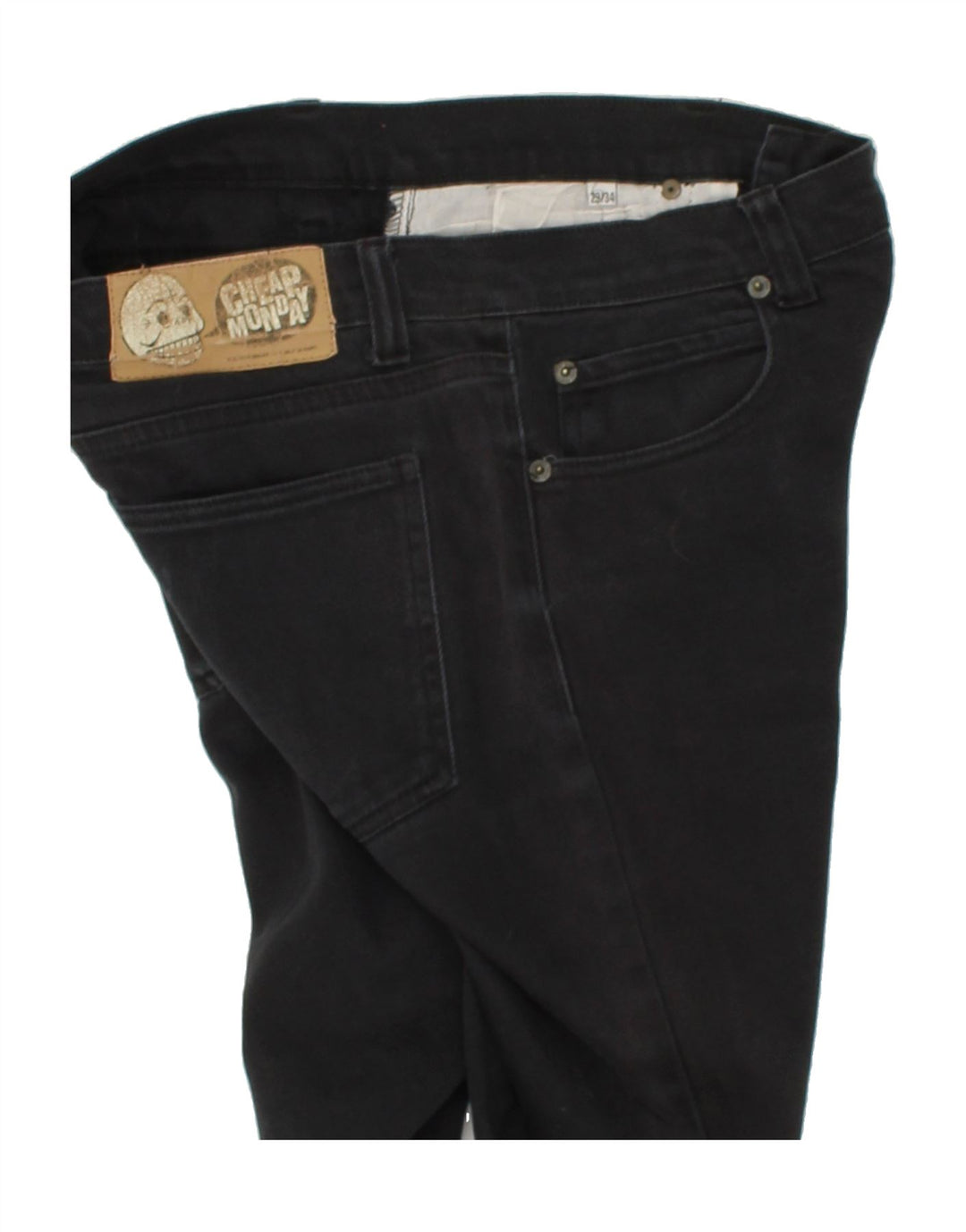CHEAP MONDAY Womens Slim Jeans W29 L31 Black Cotton Vintage Cheap Monday and Second-Hand Cheap Monday from Messina Hembry 