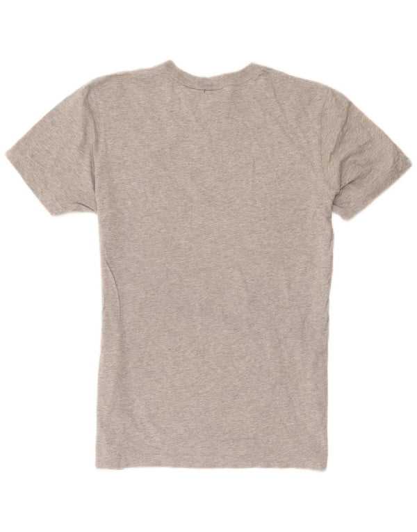 T-shirt grafica da uomo Adidas Top in cotone chiazzato grigio medio