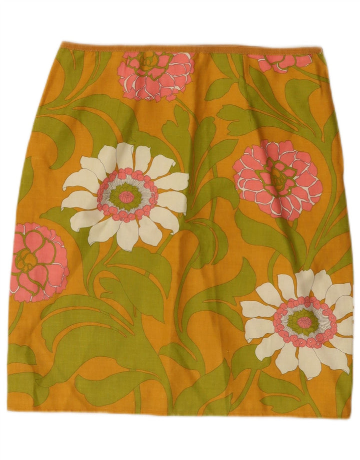 Gonna a tubino vintage da donna W28 media floreale multicolore